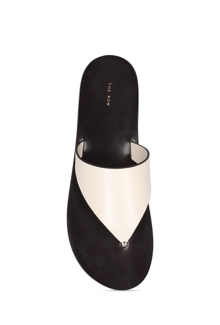 Off white Avery white seamless toe clip sandals highlight the elegant Minimalism style made of