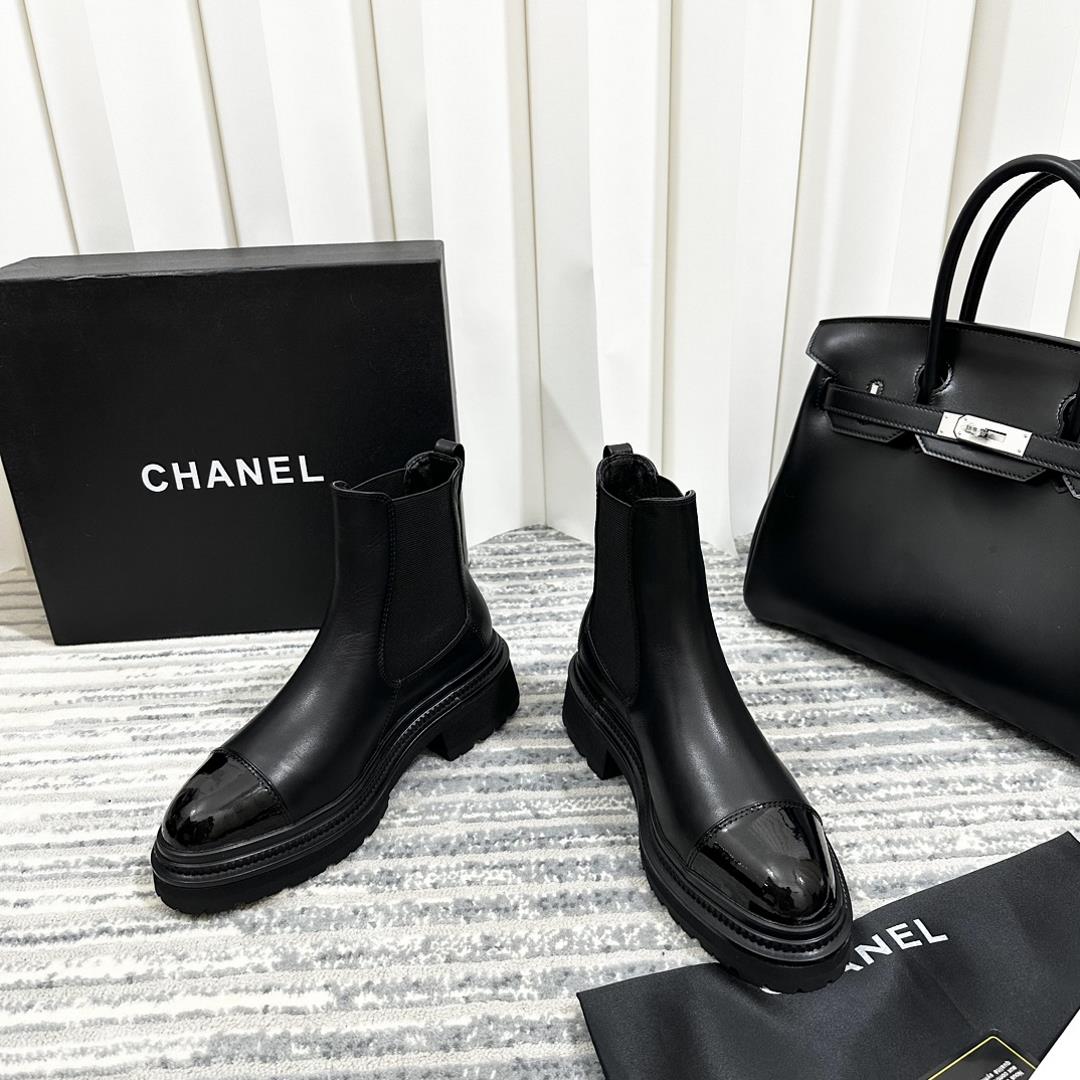 chanel fw23 new arrivalXiaoxiangs 2023 AutumnWinter Chelsea Short Boot New ProductCalf l