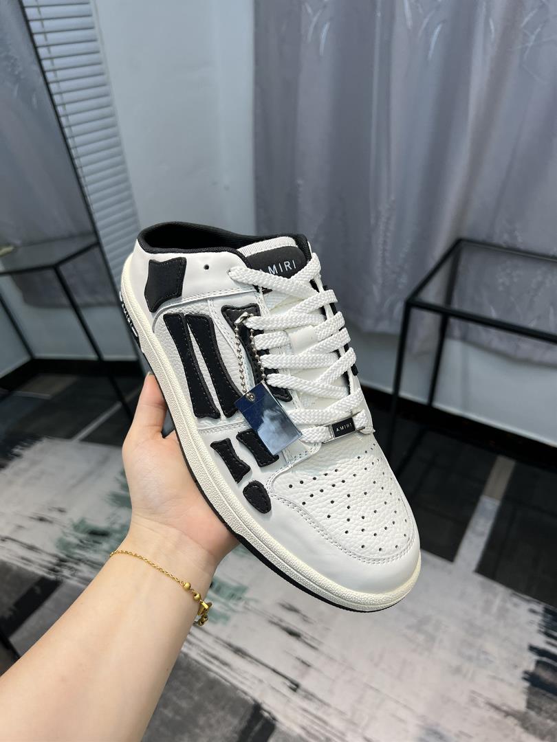 AMIRI Emil Spring New High Street Tennis Shoe Bone Sports Toe Layer Cow Leather Upper with