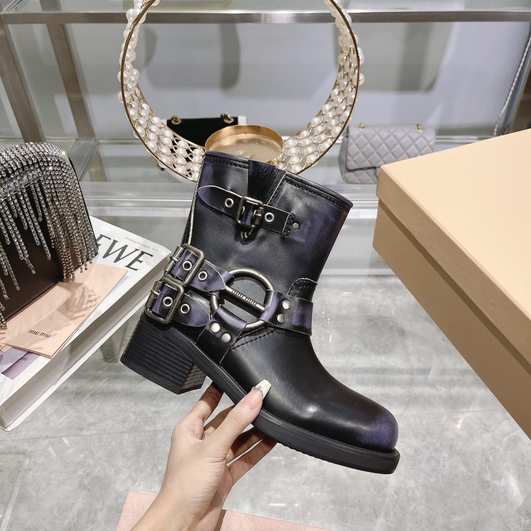 Factory mimiu 2023 Autumn and Winter New Product Limited Quantity Lock Short Boots Popular