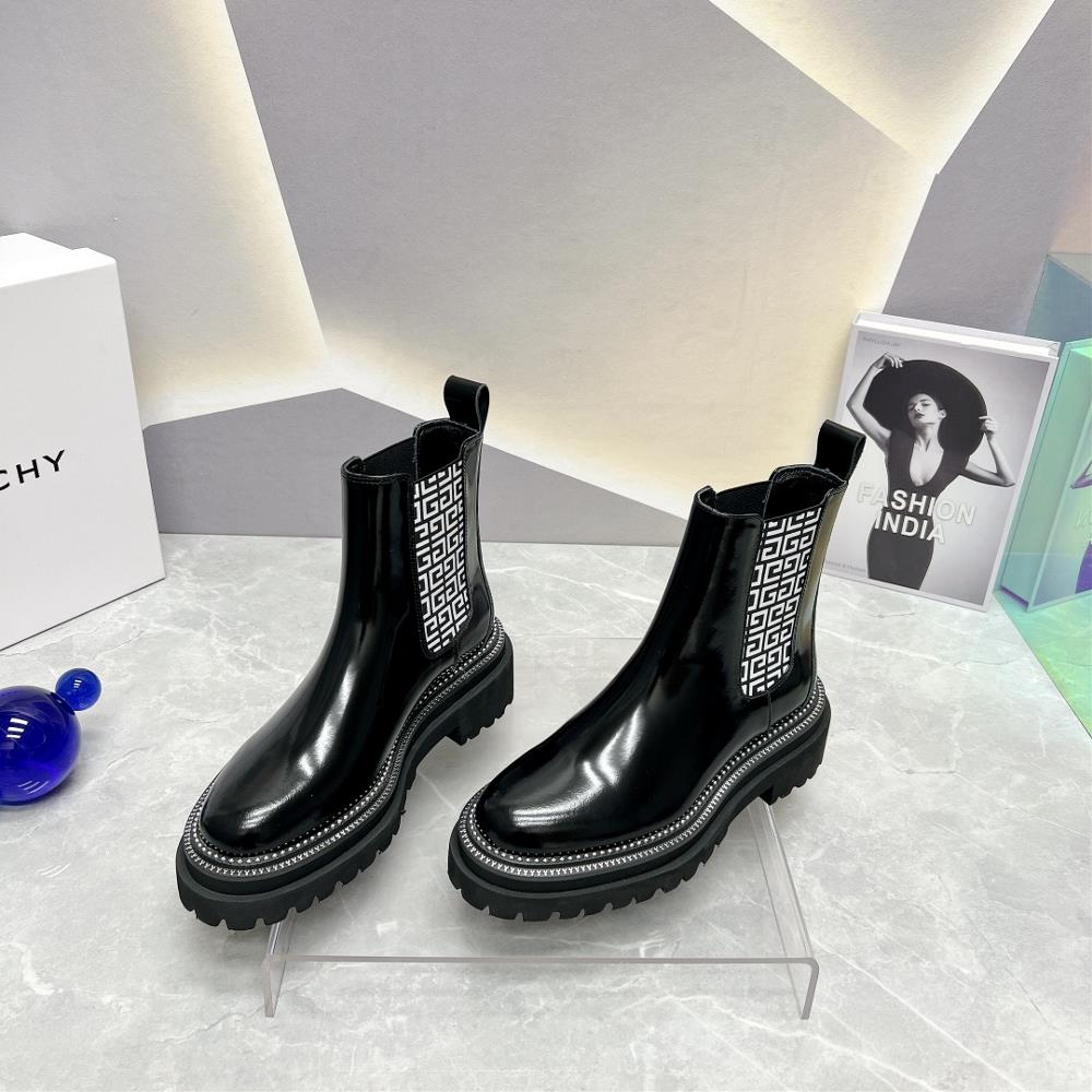 Factory toplevel version GIVENCHY 2023vs AutumnWinter New CollectionRound toe printed el