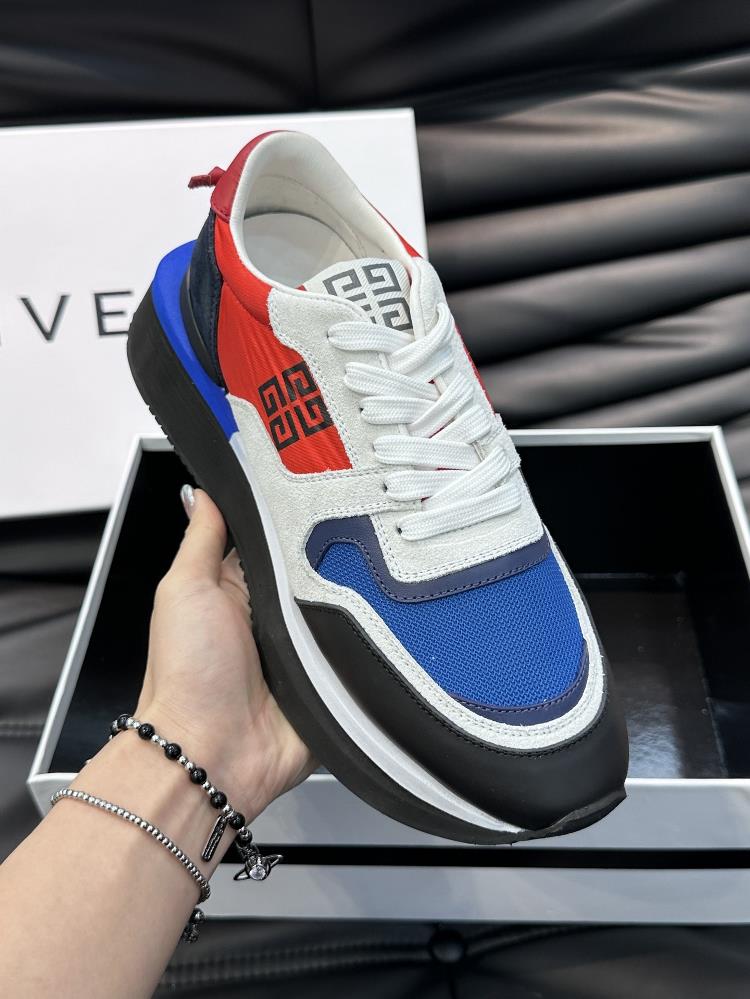 The givenchy brand new  mens thick sole elevated casual sports shoe features a highquali