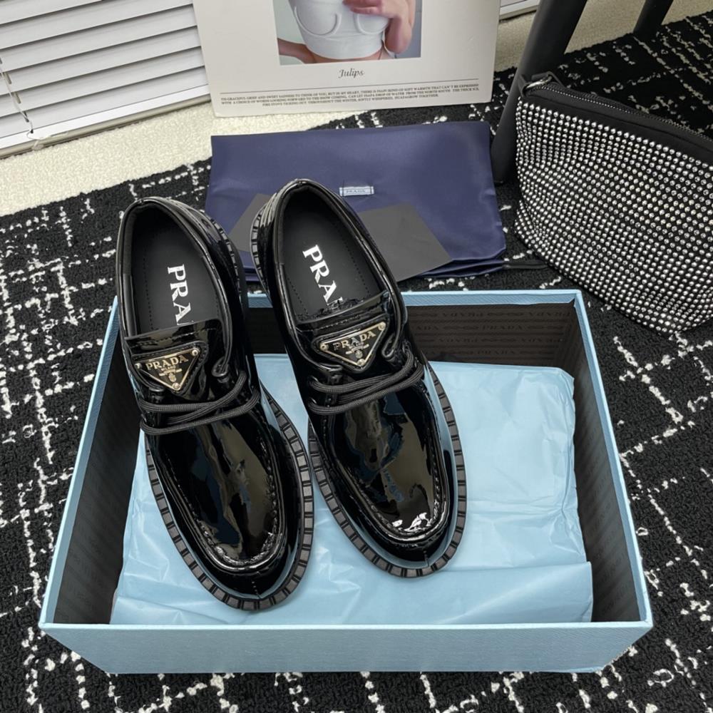 Prada shoes thick sole Lefu shoescrystal clear