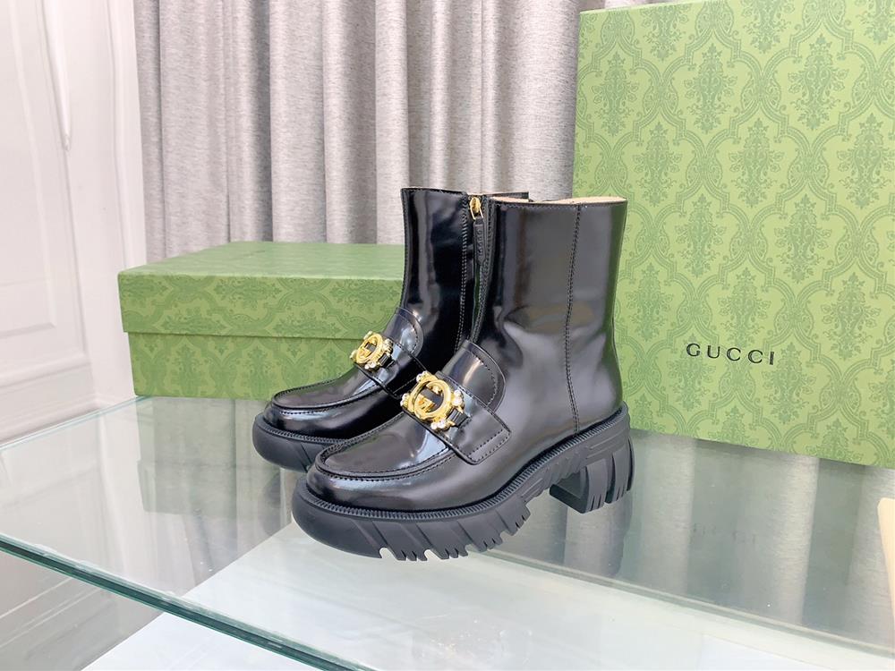 Gucci Counter New Side Zipper Ankle Boots The original version is reproduced with a super authentic design and precise details It is a highend and