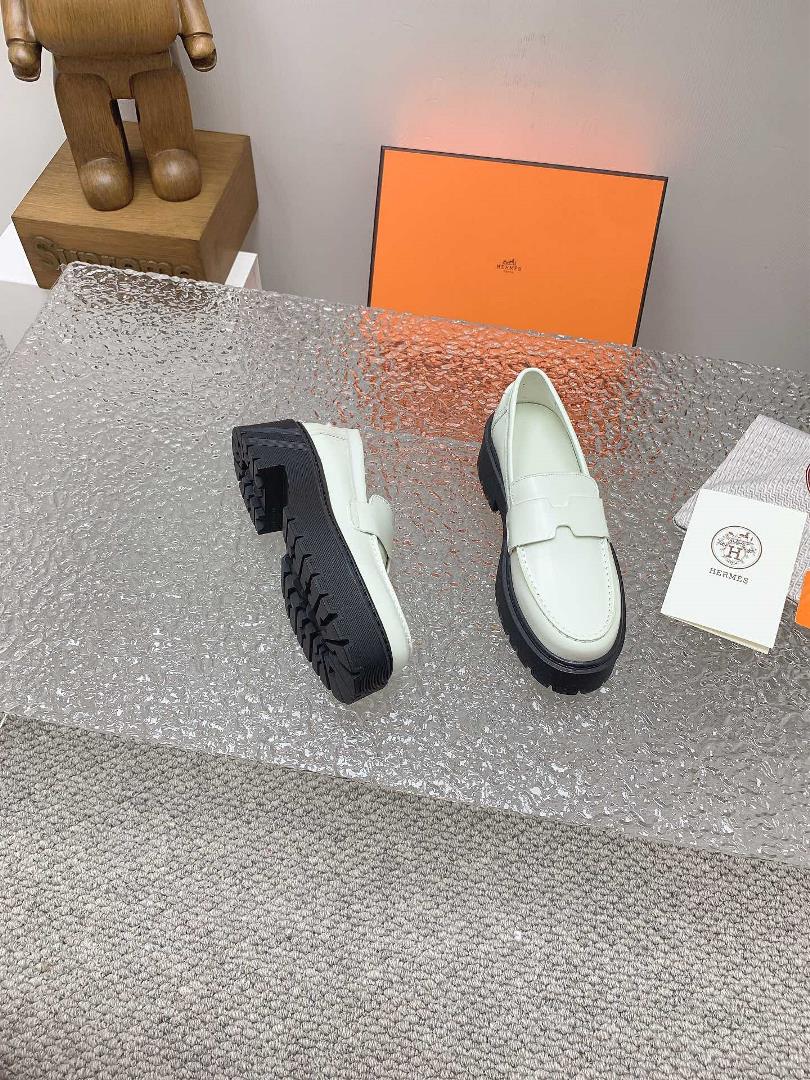 High end Quality H Home 2023 SpringSummer New HERMES Hermes H Lefu Shoes2023 Exclusive D