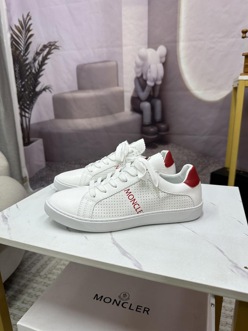 MONCLER casual sports shoes with a top layer of cowhide and imported mesh fabric that is soft com