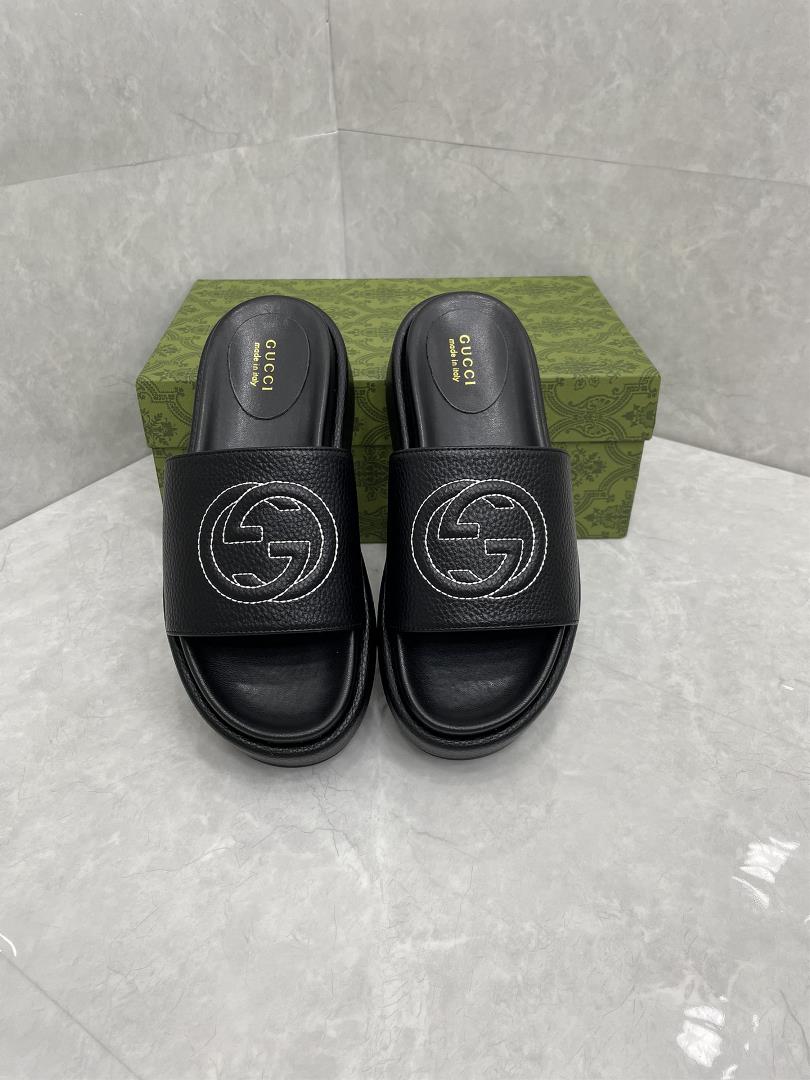 GUCCI Official Website New Womens Thick Sole Slippers Sandals SpringSummer NewThe GG logo was 