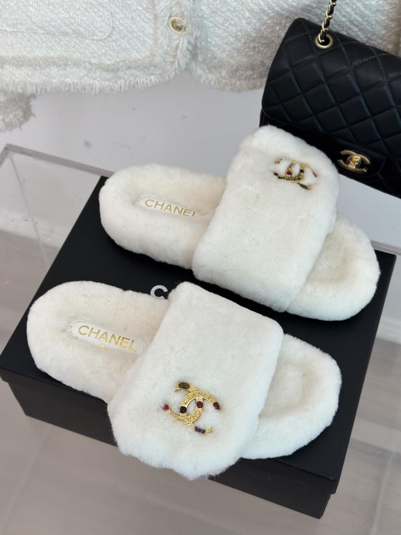 factory price chane xiaoxiang classic double c mermament mao mao slipper mandarin autumn a