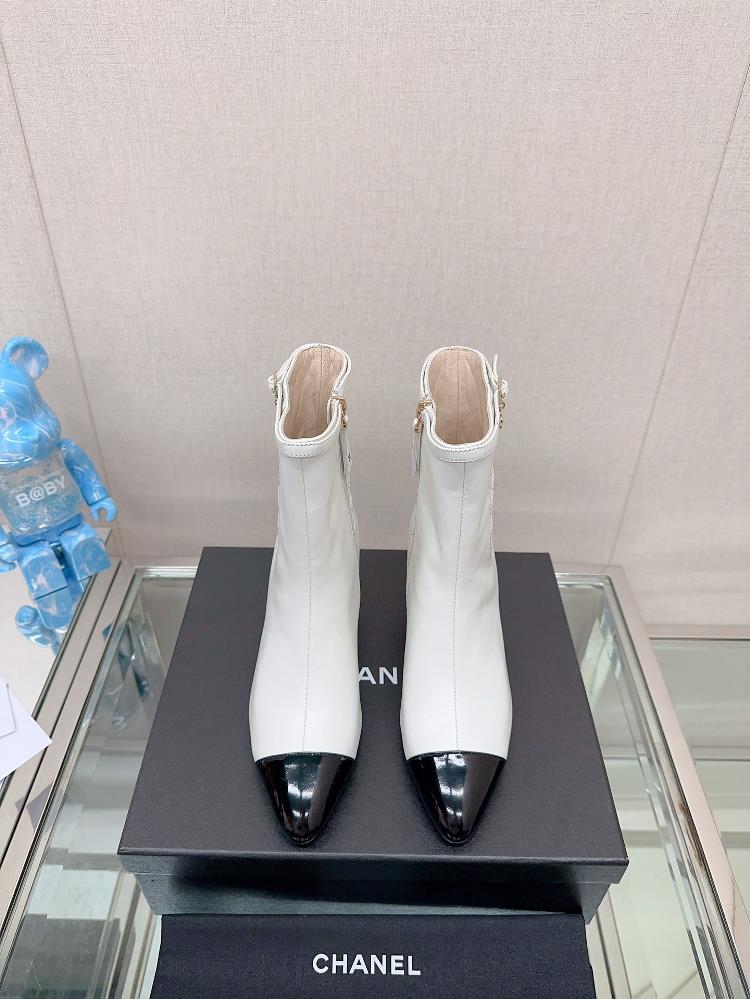 Short boots Long boots 23Ss Autumn and Winter Chane Xiaoxiang New Back Lingge Coarse Heels