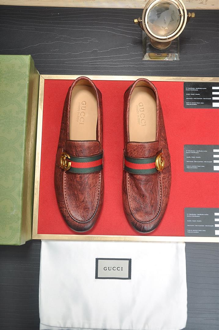 Gucci igh end Niuli New Gucci Top Edition Gucci Classic Casual Leather Shoes Choose Imported Origina