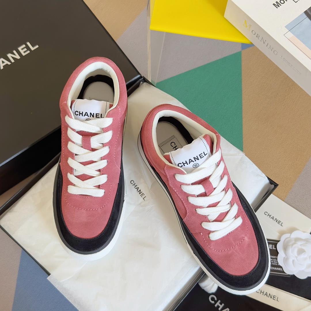 Top version Chanel Chanel 23B Panda Color Sneaker Xiaoxiang Casual Sports Shoes Thick Sole Color Mat