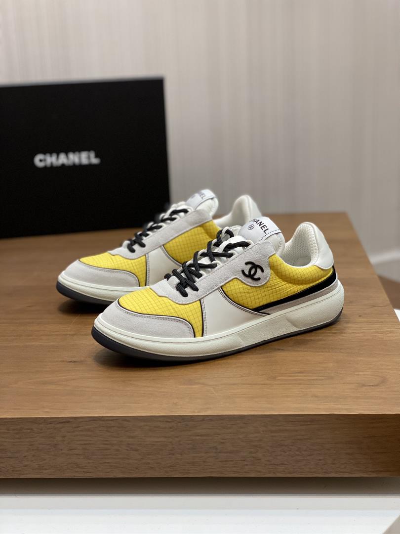 chanel spring and summer new sneakers fabric italian imported waterproof cloth bulls anti