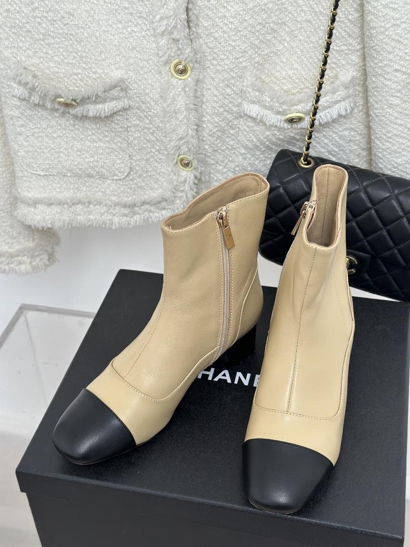 factory price chane xiaoxiang classic double c autumn and winter new product thick heel bo