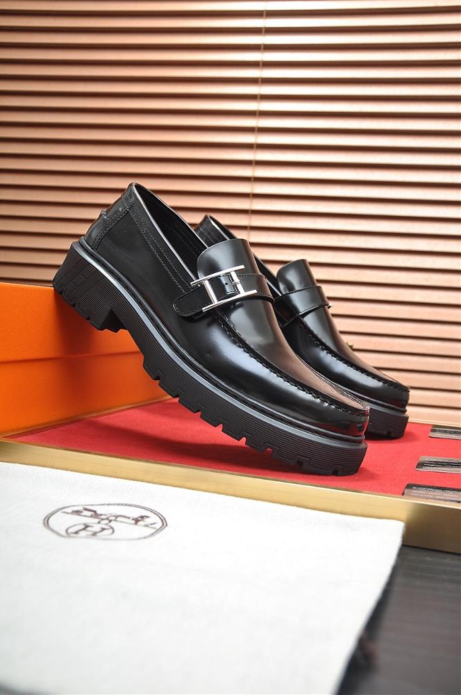 The cowhide lining of Hermes mens shoes is a testament to the brands commitment to quali