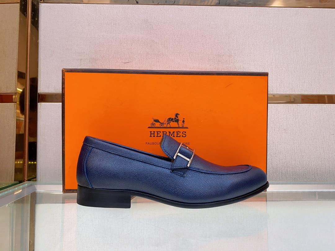 The latest Slipon shoe of Hemes family love horse leather outsoleThe elegant gentleman st