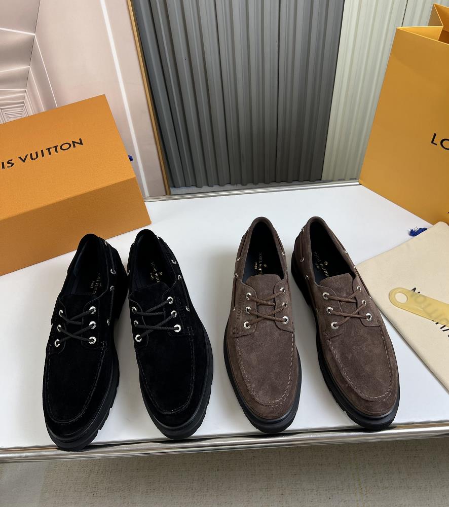 LV mens business casual leather shoes luxurious and luxurious all made of imported orig