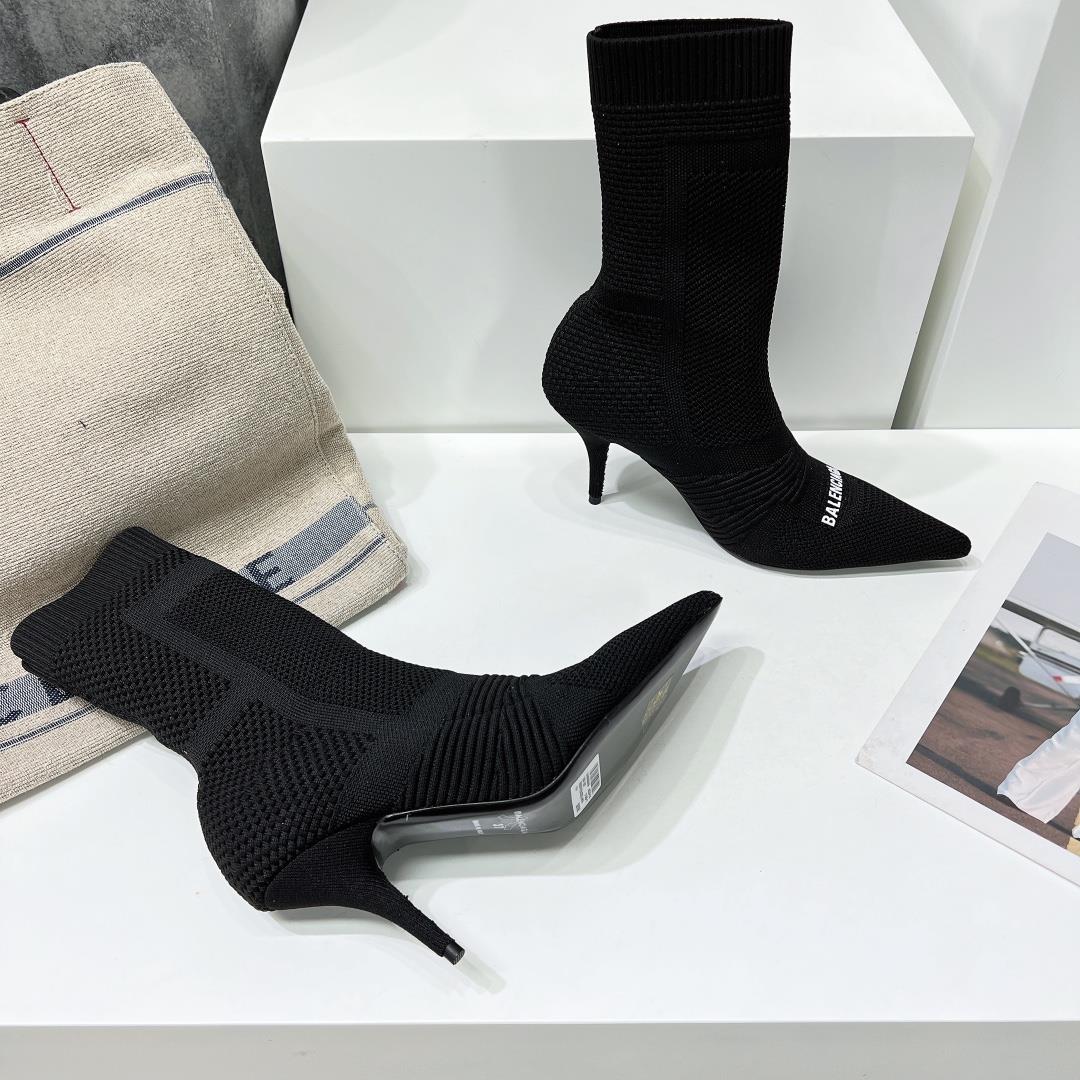 High quality factory produced Balenciag Paris Home 2023 early autumn new high heel elastic