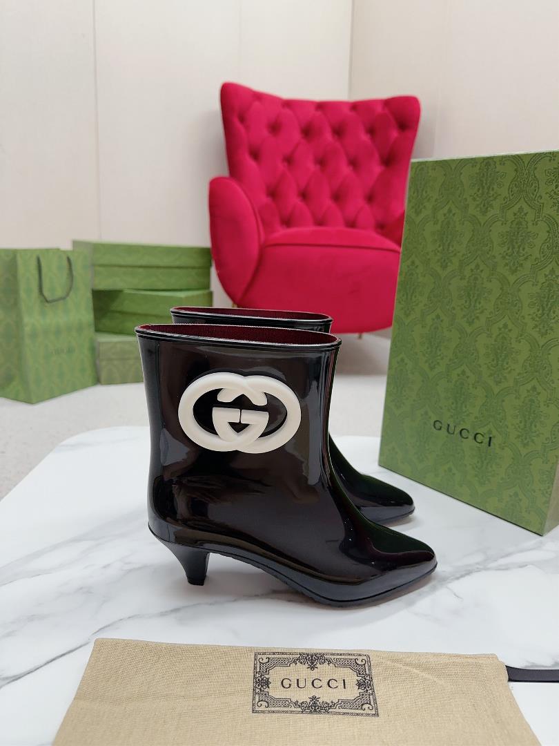 Gucci 2023 SS latest rain boots Exclusive mold opening interlocking double G features a