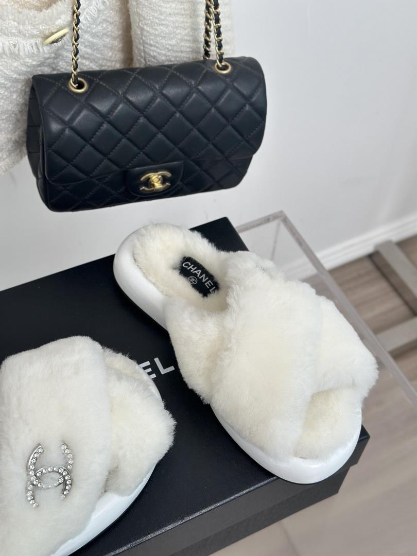 factory price chane chanel classic double c crosshaired slippers to rush to wear a series