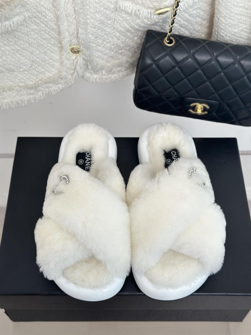 factory price chane chanel classic double c crosshaired slippers to rush to wear a series