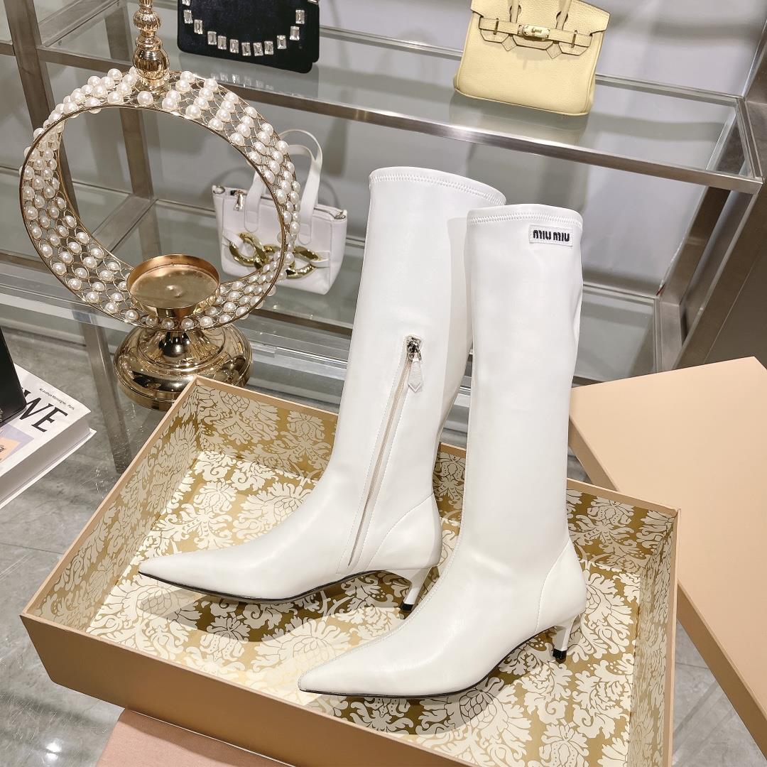 Long boots for appearance Miu Miu runway style new spring boots for autumn and winter 20