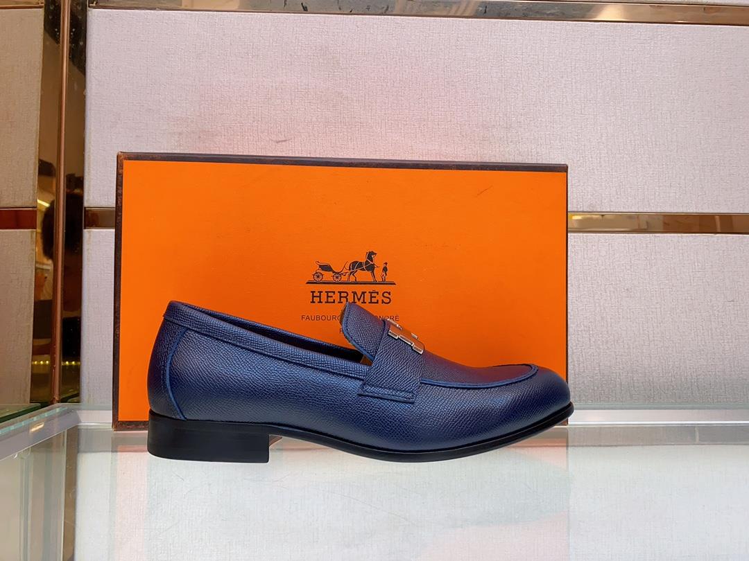 The latest Slipon shoe of Hemes Family Love Horse leather outsoleThe elegant gentleman st