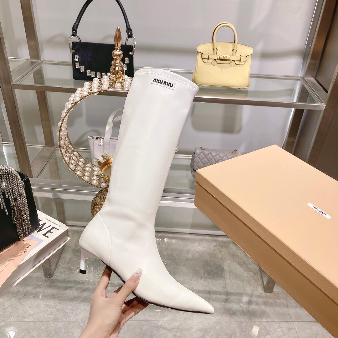 Long boots for appearance Miu Miu runway style new spring boots for autumn and winter 20