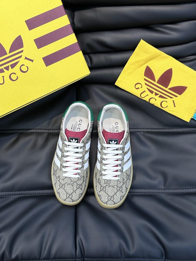 Gucc x adidas 23fw new arrival G Adidas co branded couple casual board shoes with adidas classic th