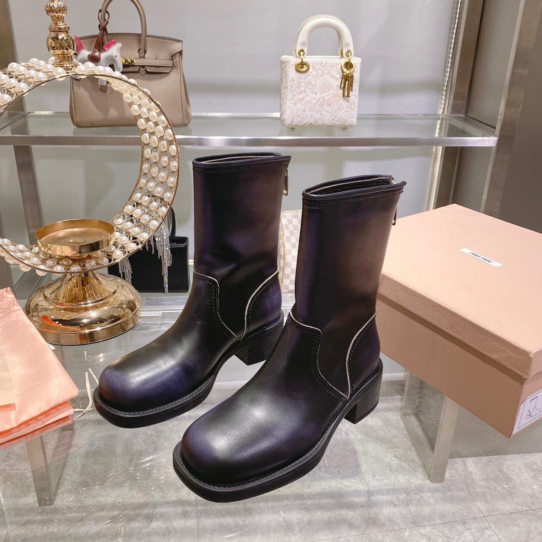 Factory produced  autumn and winter new product new color limited edition high boots miu