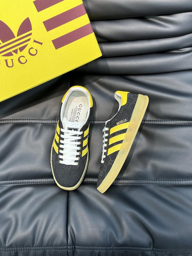 Gucc x adidas 23fw new arrival G Adidas co branded couple casual board shoes with adidas