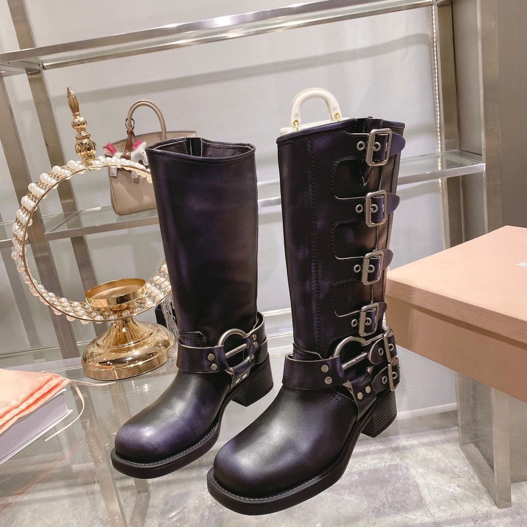 miumiu AutumnWinter New Product Limited Edition High Barrel Boots MIU Series Global Limit