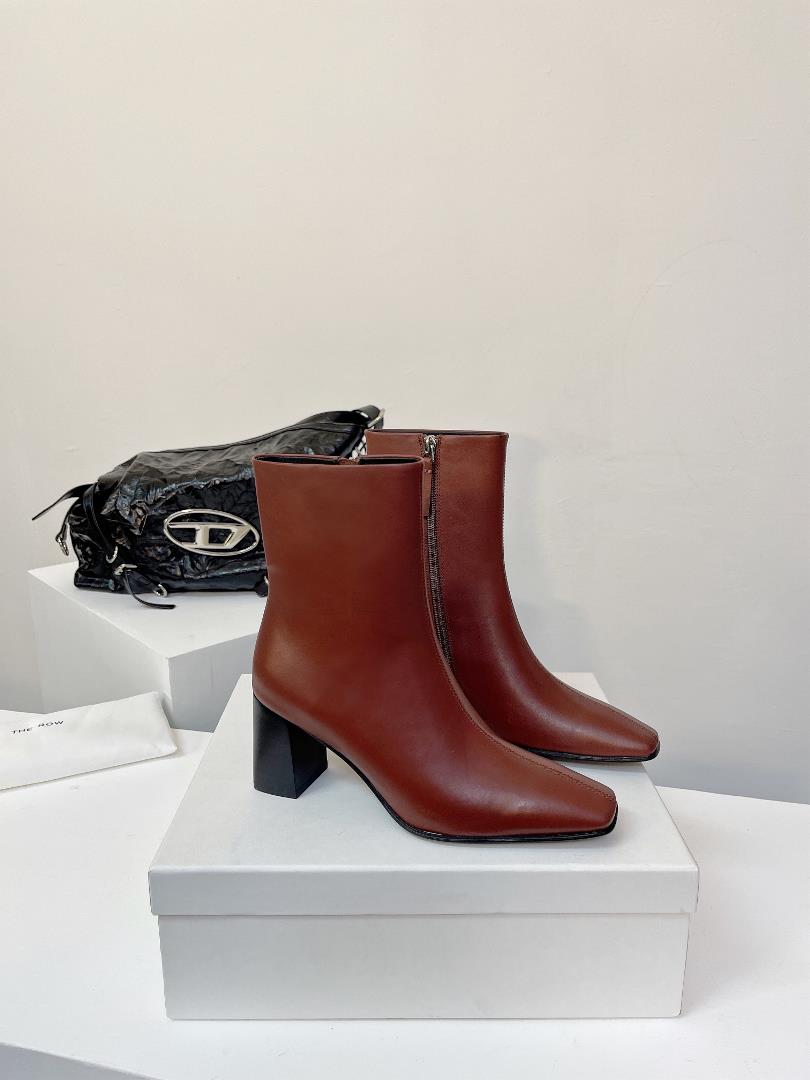 the row 23ss new square toe short boots for autumn and winterThe row has never lost in cre