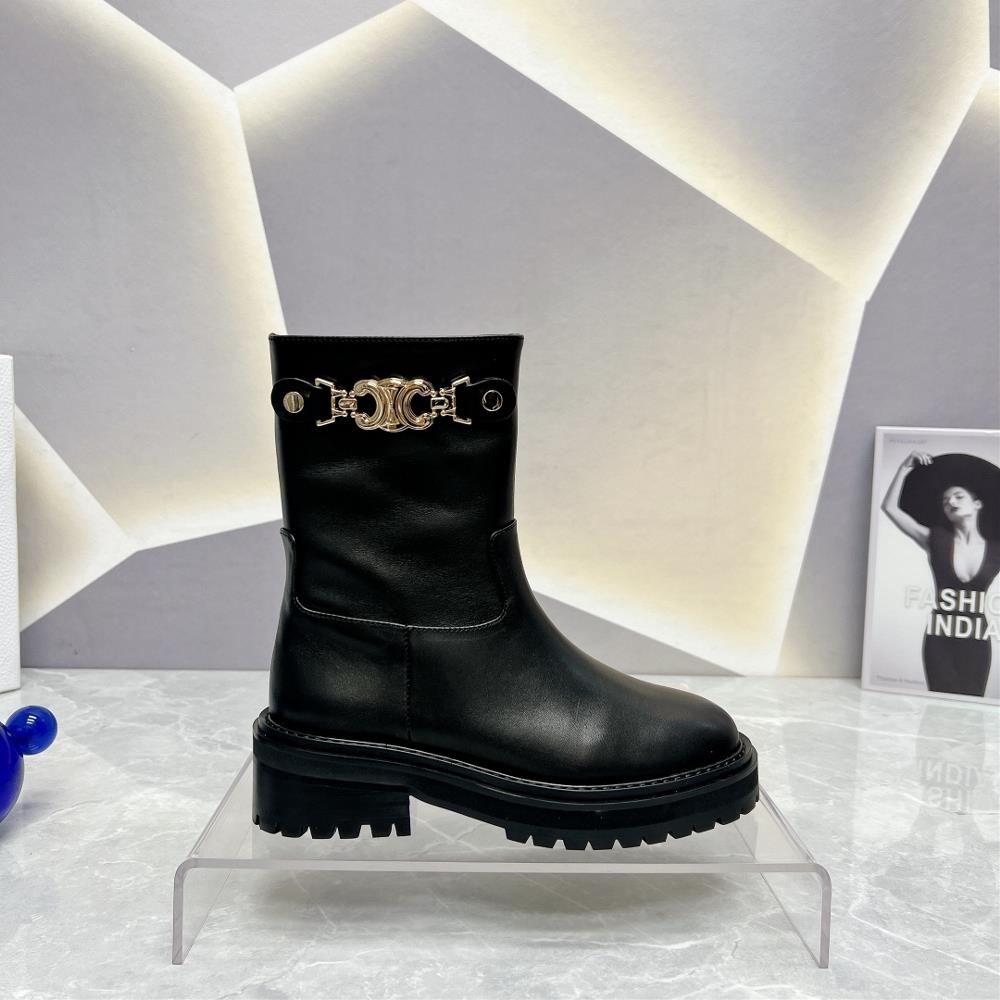 toplevel versionCELIN Sailings Latest Popular Martin Boot Collection for AutumnWinter 2023 Matsuke Thick Bottom Zipper Short Boots Lisas same sup