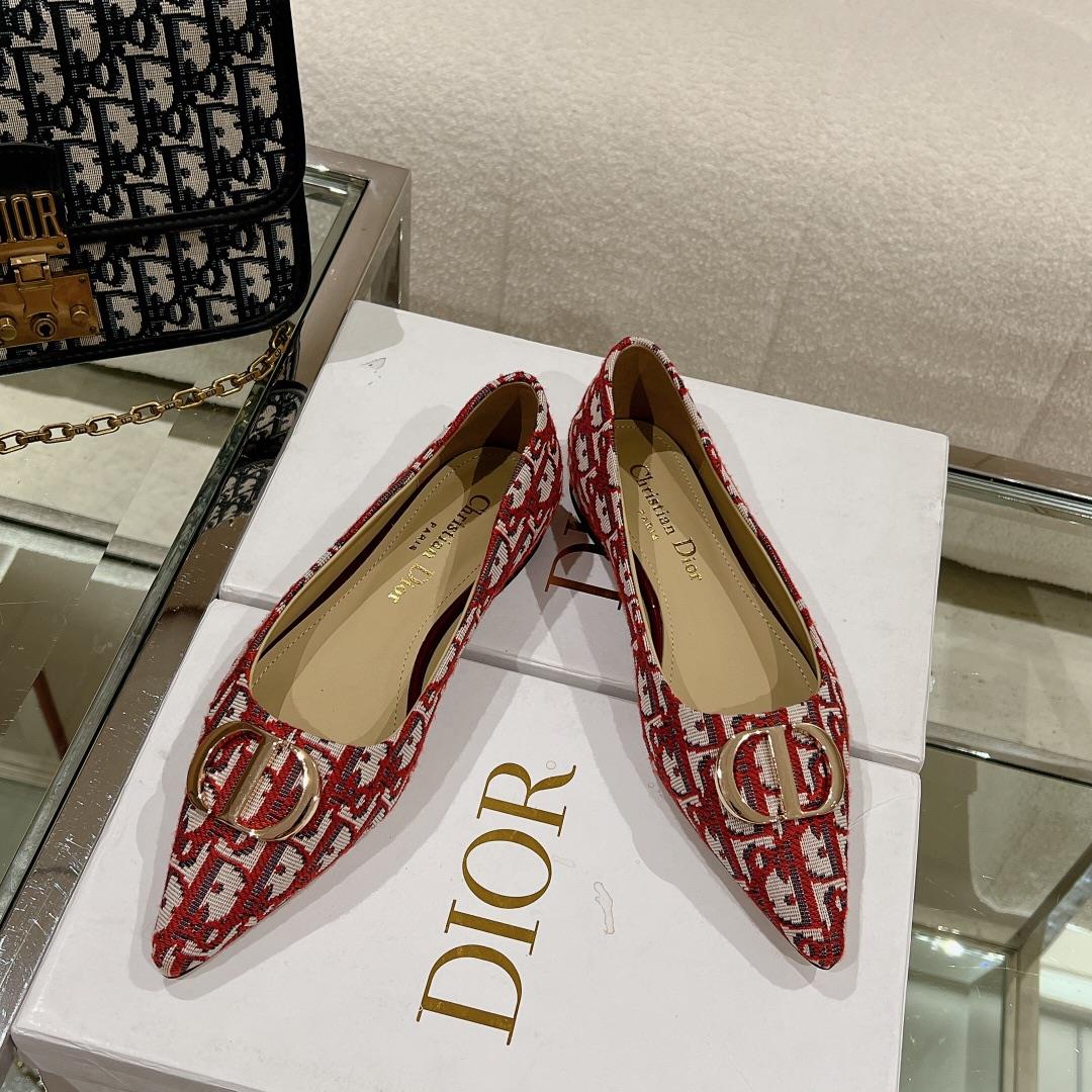 new arrival Dior Early Spring New Pointed Flat ShoesThe small pointed end paired with a CD buc