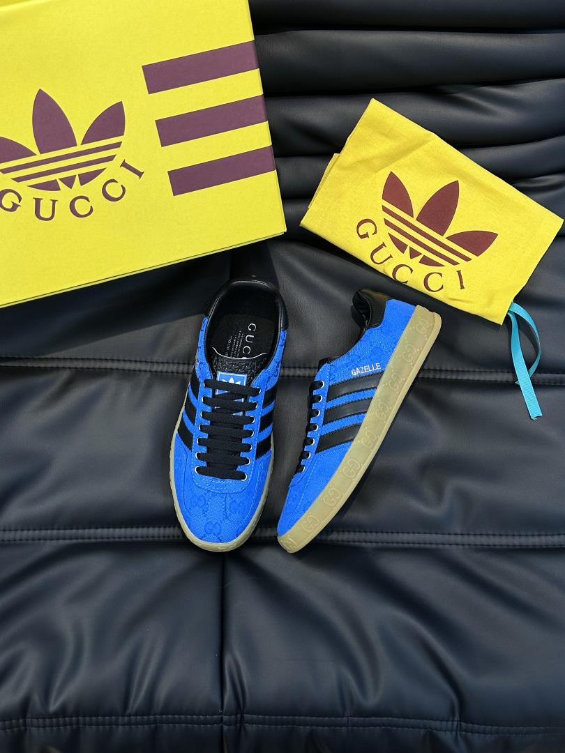 Gucc x adidas 23fw new arrival G Adidas co branded couple casual board shoes with adidas