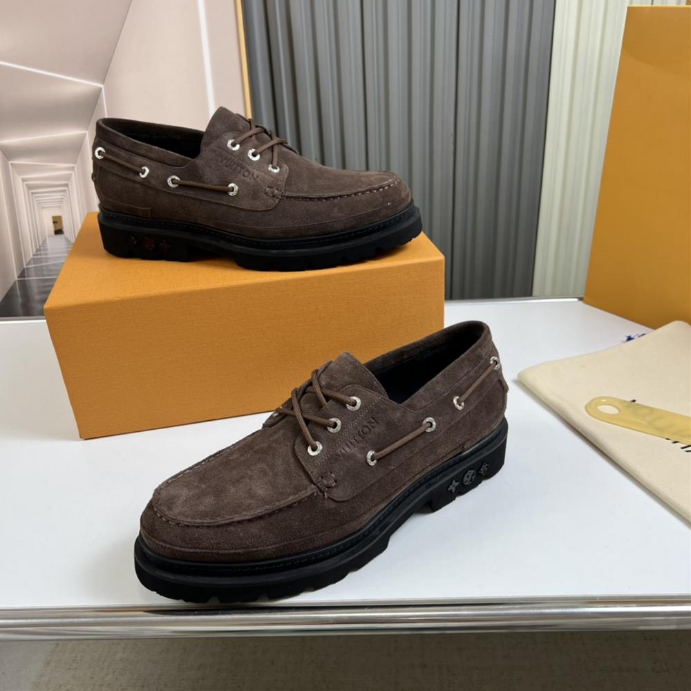 LV mens business casual leather shoes luxurious and luxurious all made of imported orig