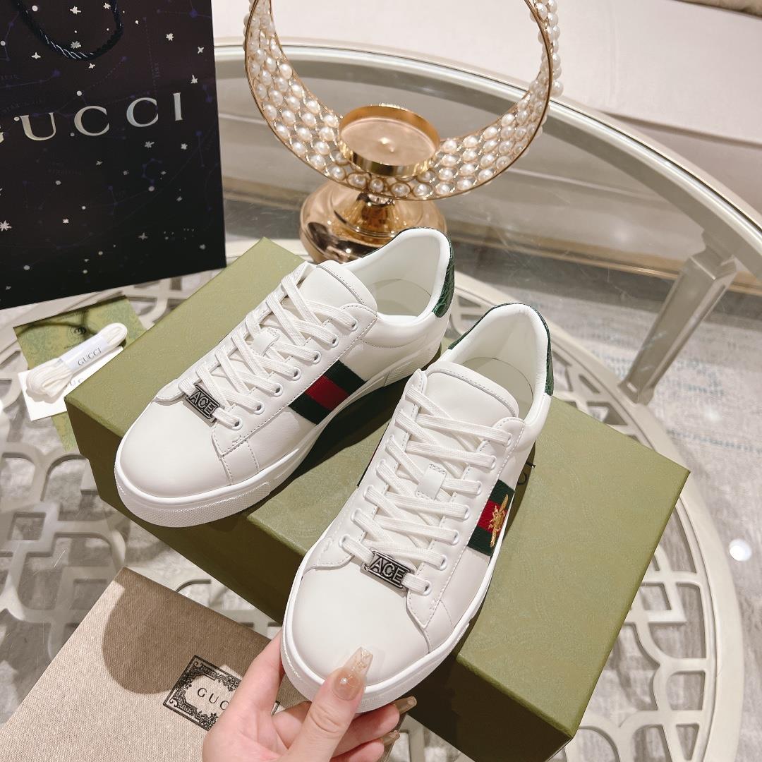 gucci Guccis latest Ace series Pro edition small white shoesThe original purchase and dev