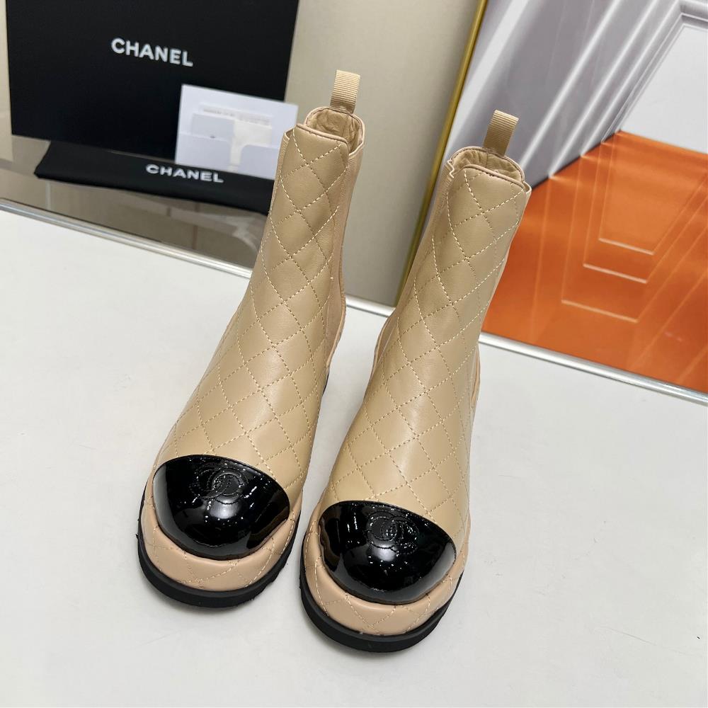 Factory price CHANEL Chanel 23ss Autumn and Winter New Original 11 Retro Short Boots feat