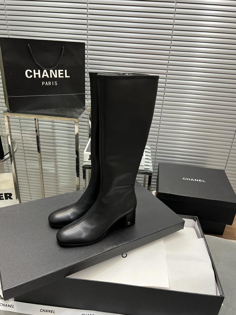 Factory  long boots CHANEl Autumn and Winter Classic Elastic Boot Top EditionImported shee