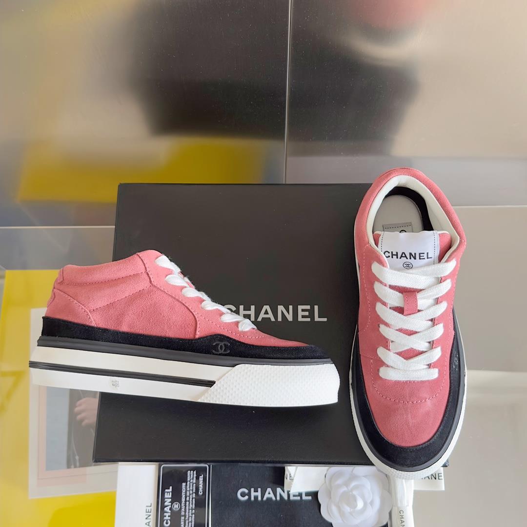 Top version Chanel Chanel 23B Panda Color Sneaker Xiaoxiang Casual Sports Shoes Thick Sole