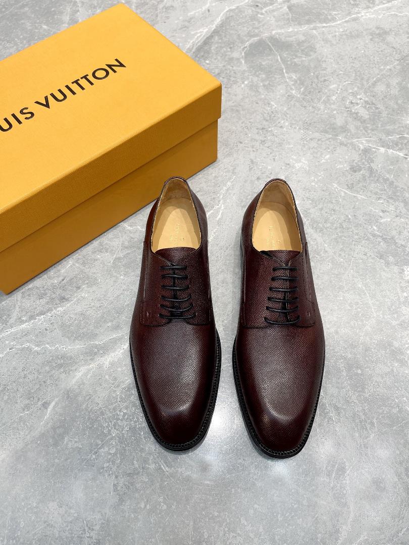 Yuan Louis Vuitton LV Mens Classic Oxford shoe Mens Business Suit Leather Shoes the original mode