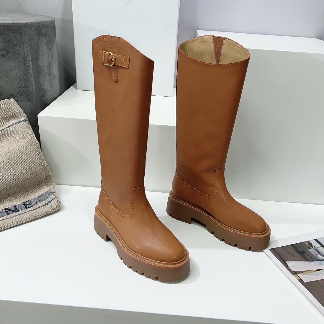 High quality factory produced  Autumn and Winter New Martin Boots Knight Boots Matsutake Thick Sole