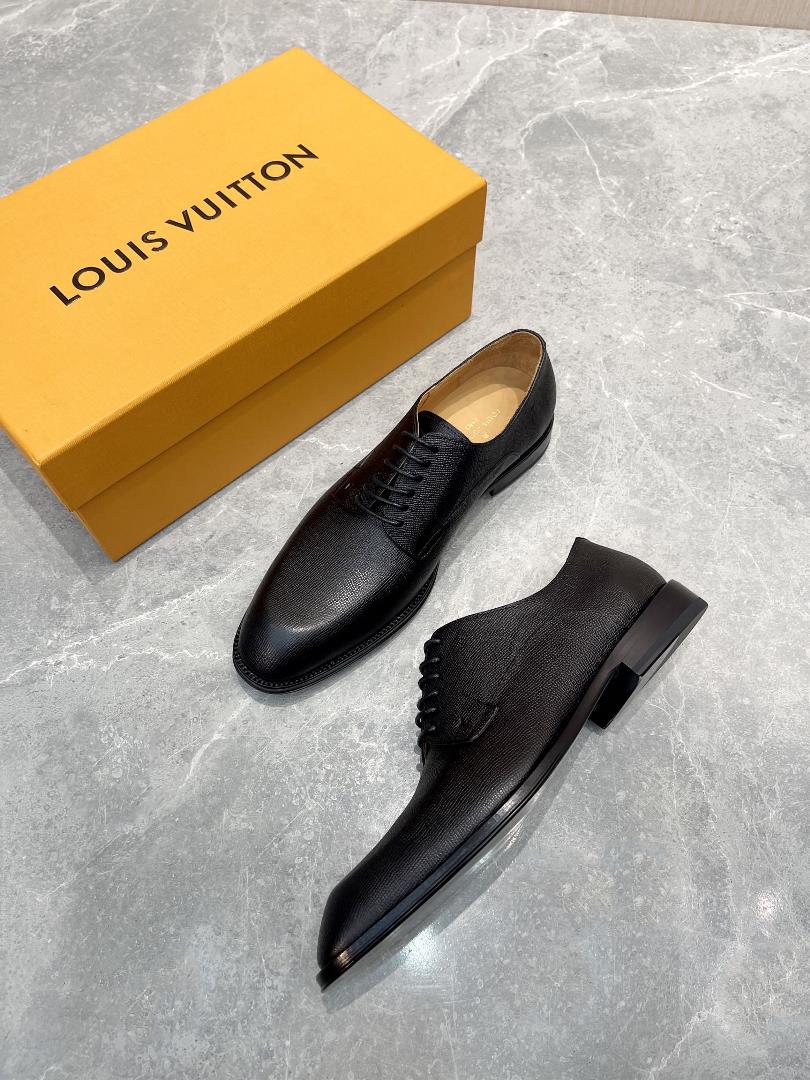 Louis Vuitton LV Mens Classic Oxford shoe Mens Business Suit Leather Shoes the origina