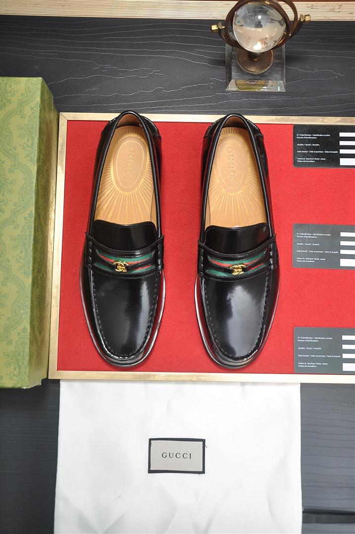 Italys top luxury mens shoe giant GUCCI Gucci leather lining new registration authentic European s