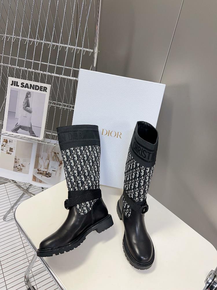 Dior Classic Autumn and Winter Knight Boots featuring numerous celebrities internet cele