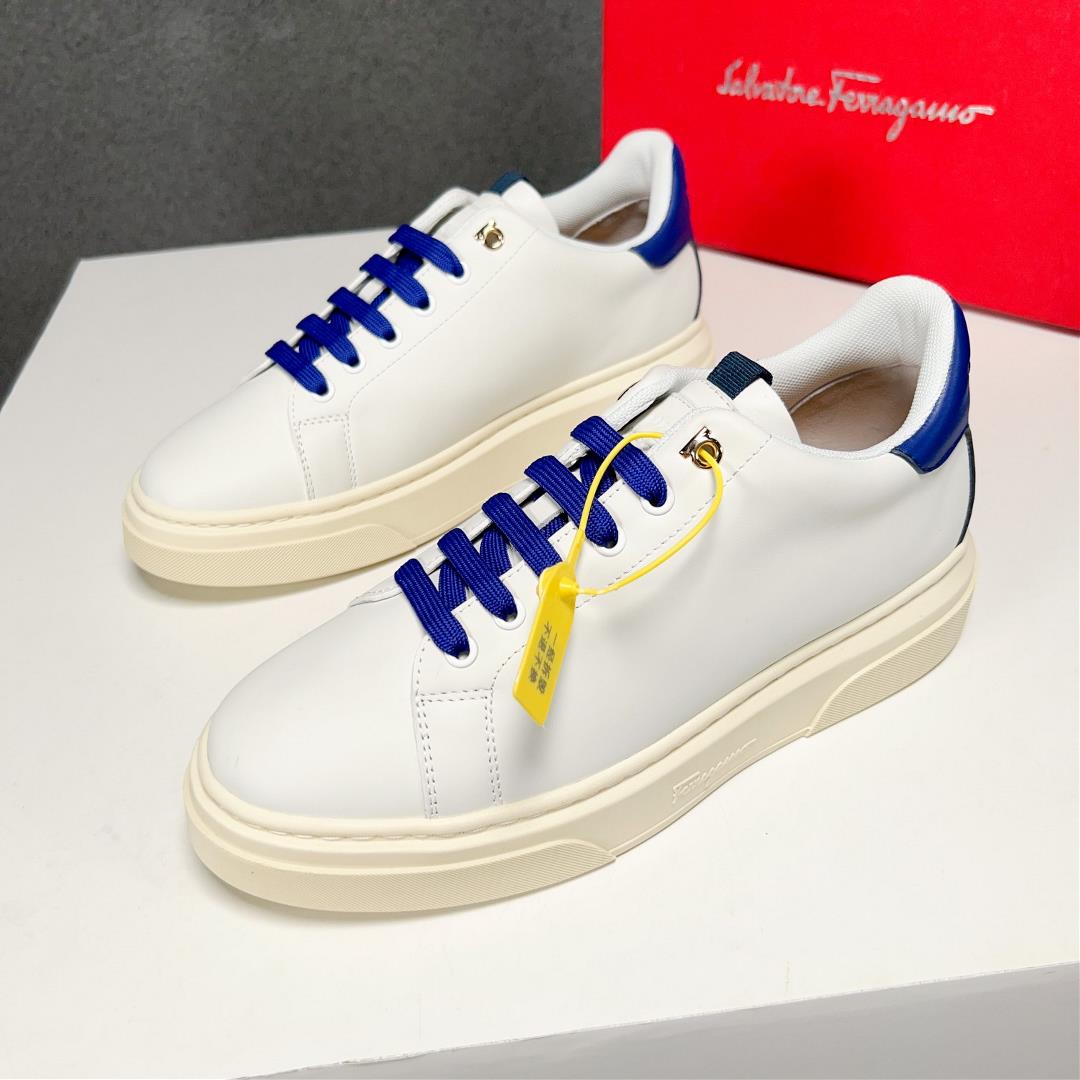 salvatore Ferragamo SpA 2023 mens new casual sneakers are fashionable sporty charming blue c