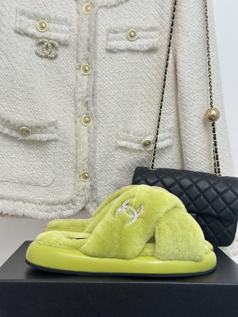 factory price chane chanel classic double c cross haired slippers to rush to wear a series of walki