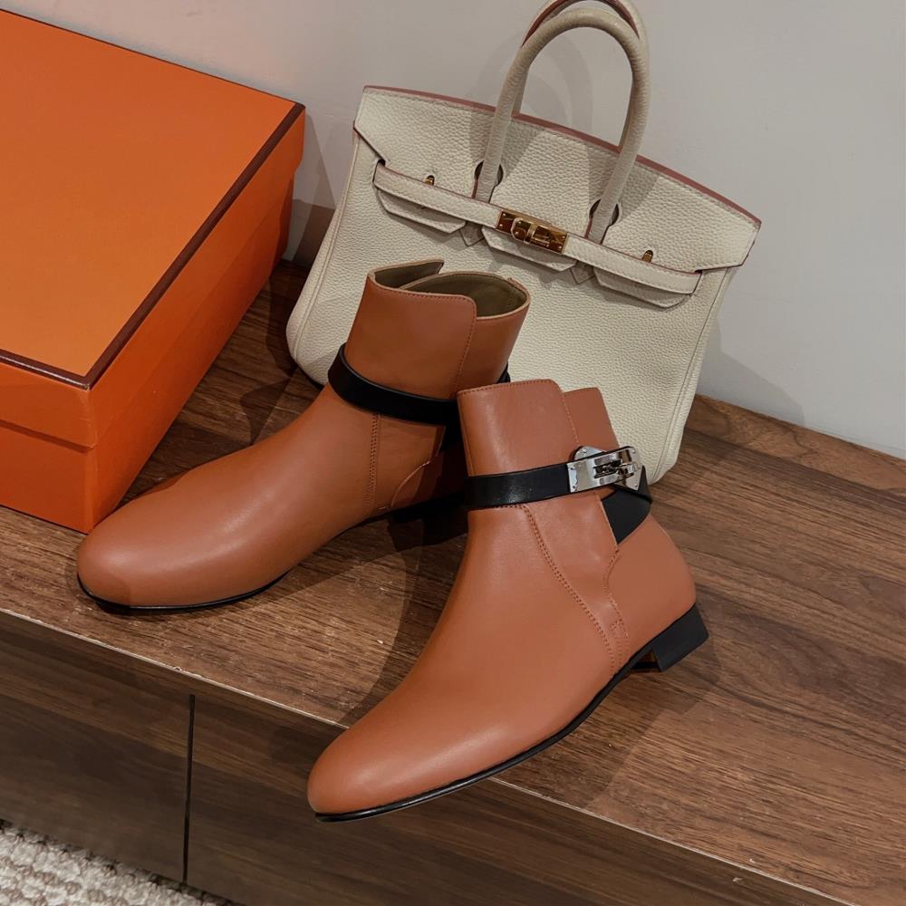 Hermes Neo and ankle boots autumn and winter short boots series fashionable and versatil