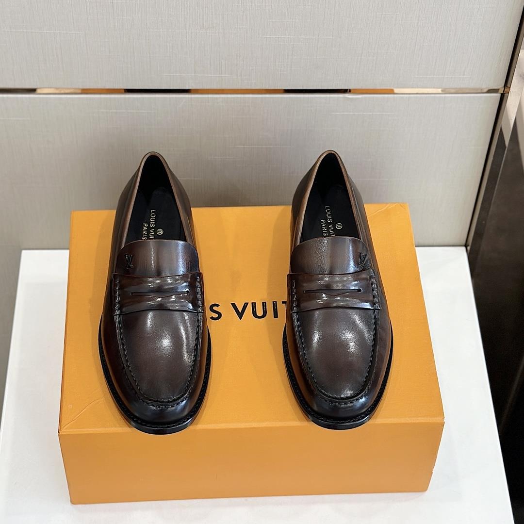 lv Family Major Handmade Lefon Shoes Leather Outsole in 2023 Fusion Lacquered Calf Leather And Handm