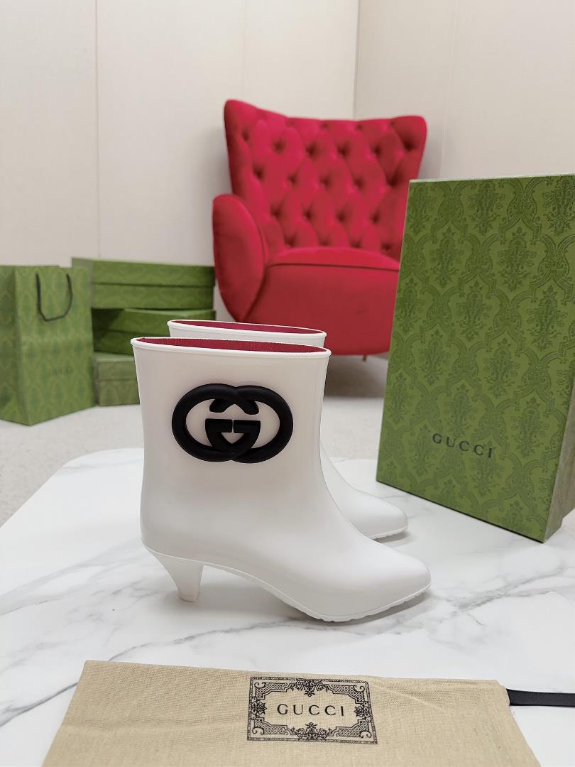 Gucci 2023 SS latest rain boots Exclusive mold opening interlocking double G features a